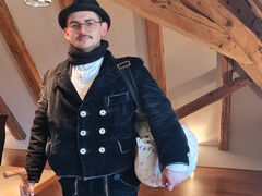 Zimmermann auf Walz im Rathaus 