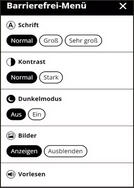Barrierefrei-Menü