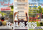 Weinfest, Auftakt Stadtradeln, Mädels-Flohmarkt, Midesommar-Rock, Family-Day, Public Viewing