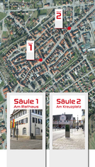 Standorte der Info-Säulen