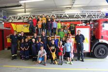 Kinder von der Feuerwehr begeistert