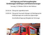 Einladung zur Jahreshauptübung der Abt. Stadt und Übergabe des neuen Gerätewagen Gefahrgut