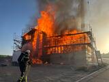 Gebäudebrand Neubau